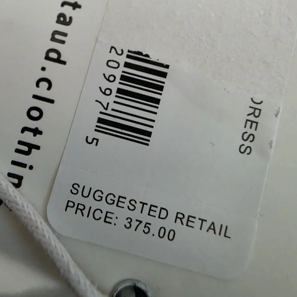 NWT‎ Staud White Midi Maxi White Button Up Dress Long Sleeves Sz Large - Picture 8 of 8